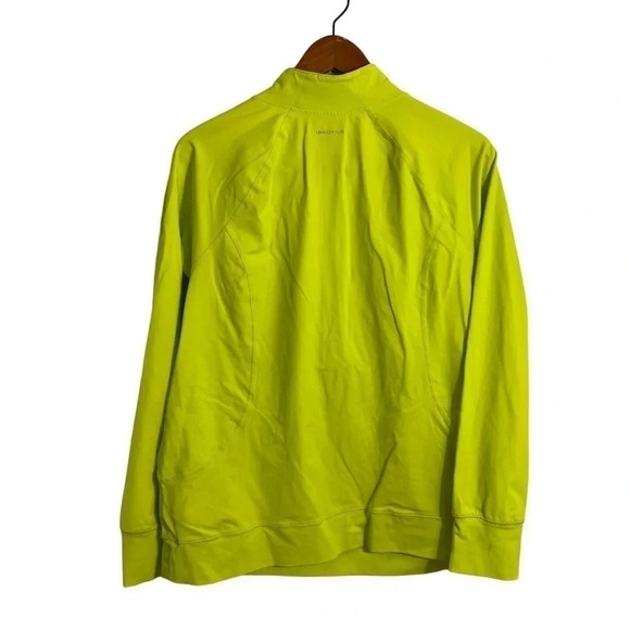 Lane Bryant Active Lime Green Half Zip Plus Size 14 16 Long Sleeve Pockets Nylon - Picture 2 of 7
